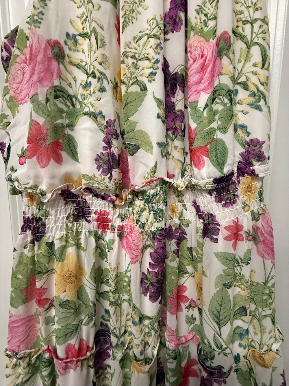 Nina Leonard Floral Sleeveless Tiered Maxi Dress | Size 1X - Picture 4 of 9